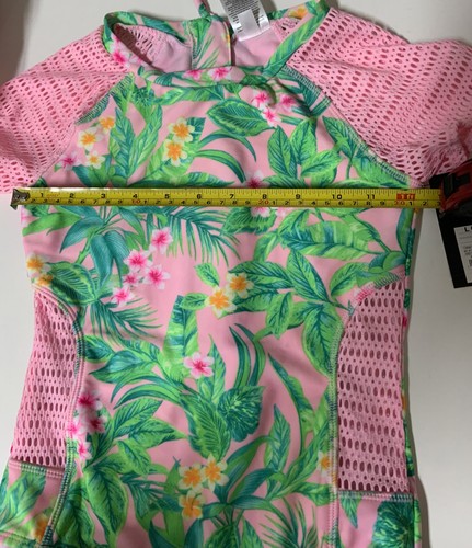 🧷 ART CLASS GIRLS' FLORAL PRINT SHORT SLEEVE SWIMSET L(10/12) - Picture 5 of 6