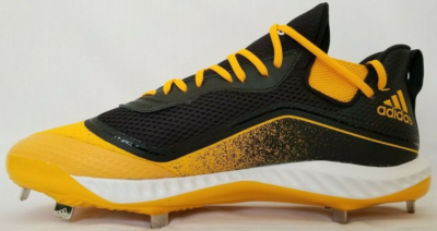 Adidas Icon V Bounce Cleats Baseball Shoes Yellow Black G28251 Men\'s Sz 14 New Men Size 15 Black Yellow Adidas Icon V Bounce Metal Cleats  main image 2