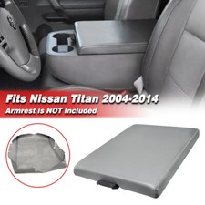 Fits 2004-2014 Nissan Titan Center Console Lid Armrest Replacement Cover Gray