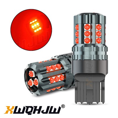 XWQHJW 7443 7440 LED Brake Red Strobe Flash Stop Tail Parking Light Bulb
