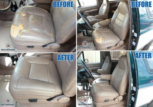 For 2007 2008 Chrysler Sebring-Driver Bottom Replacement Leather Seat Cover Tan - Picture 3 of 12