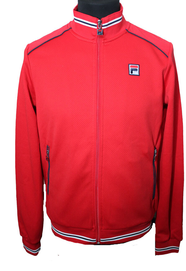 T) FILA GIACCA ALLENAMENTO GIACCA SPORTIVA TENNIS ROSSA FBM171130 JOE taglia S 48 NUOVO