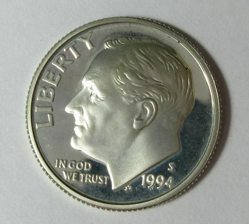 1994-S Proof Silver Roosevelt Dime 90% Silver