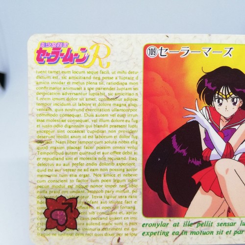 109 Sailor Mars Rei Hino Sailor Moon Card Super R S Anime AMADA BANDAI - 第 2/12 張圖片