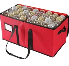 Sattiyrch Christmas Ornament Storage Box with Dual Zipper Closure - Box Contribu