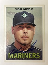 Vidal Nuno Signed 2016 Topps Heritage #301 Seattle Mariners N882