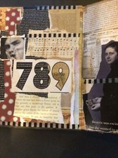 Filled Collage Journal Altered Book Artist Junk Glue Visual Feast OOAK #78