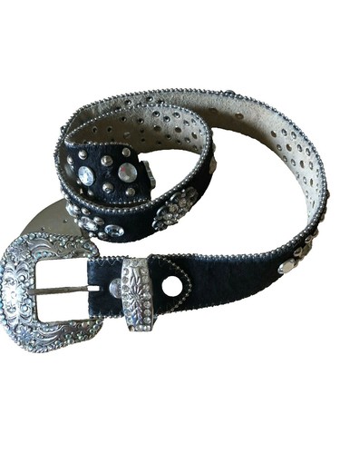 BHW Heavy Leather Cow Hair Western Rodeo Belt Cowgirl  display picture 1