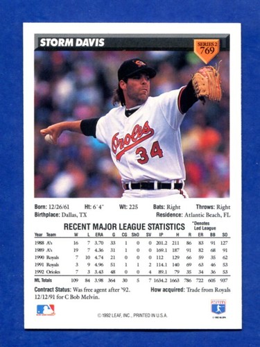 1993 DONRUSS PICK YOUR CARD COMPLETE YOUR SET 511-792 - Picture 465 of 499