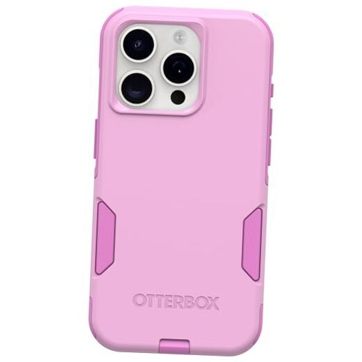 iPhone 15 Pro Commuter Case Slim Pink Run Wildflower Design-image