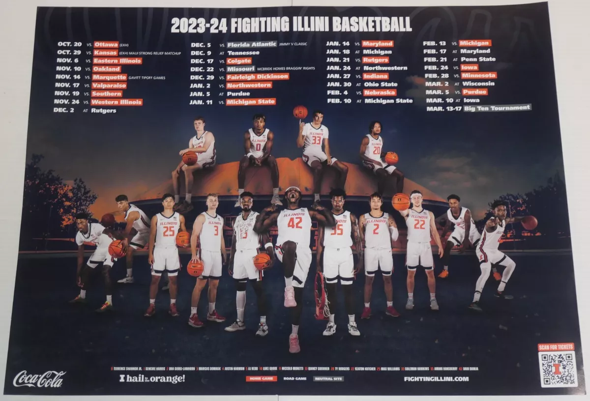 JOIN THE FIGHT  2019 Fighting Illini Football Poster - University