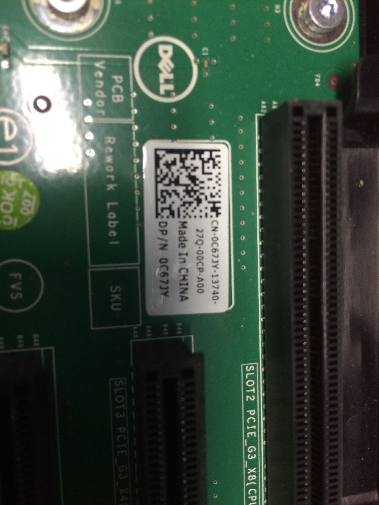 Carte Riser DELL C67JY PCIe X8 Pour PowerEdge R520 – Slot 2 – Testée
