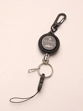 22" Stainless Cord Fly Fishing Retractor Zinger w/snap hook and removable loop