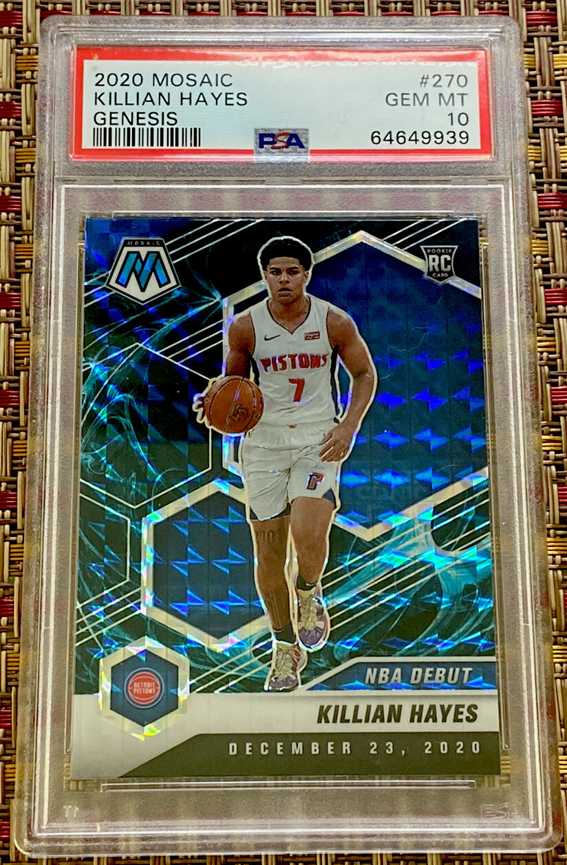 2020-21 Mosaic Basketball KILLIAN HAYES NBA Debut Genesis RC PSA 10 #270 GEM