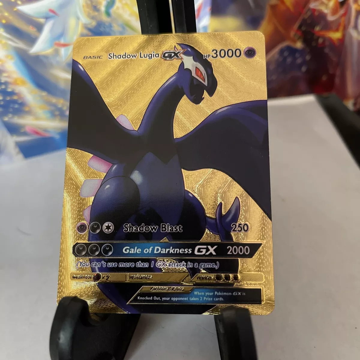 Pokemon Lugia GX Custom Full Art Metal Pokemon Card 