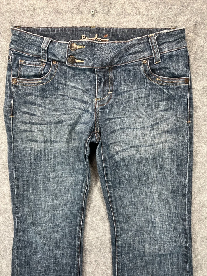 BU From Malibu 女式 32 牛仔喇叭低腰青少年尺寸 11 12 Distress 32x31 — 第 4/4 张图片