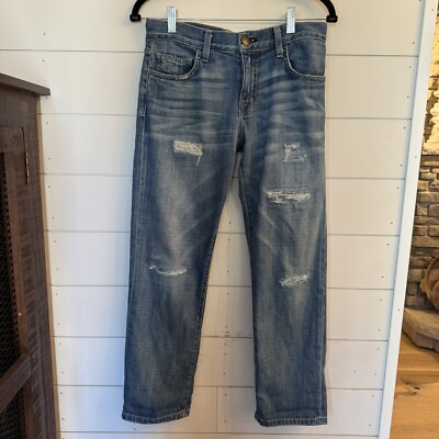 Current Elliot Jeans Sz 23 Size 0 Distressed Ankle Jeans  Mid Rise