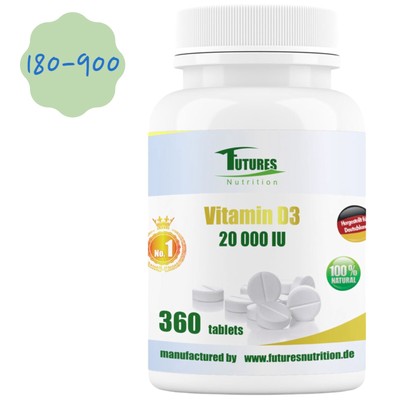 360-1800 Tabletten Vitamin D3 20000I.E - Vitamin D 20,000iu food supplement