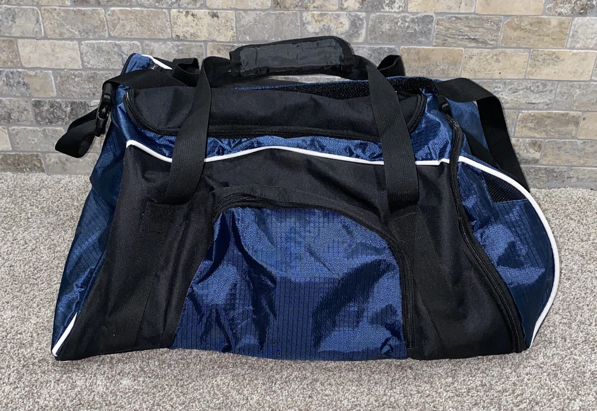 Adidas Blue Black Strap Multi Pocket Duffel Bag eBay