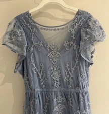 NWT Sundance Catalog Sky Blue “Mayfield Embroidered Dress” Size L