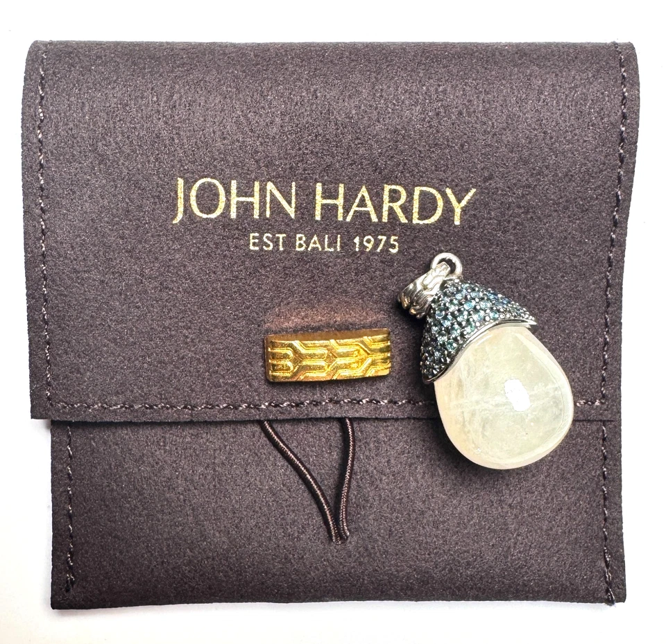 John Hardy Labradorite Moonstone & Sapphire Celestial Orb Pendant - RARE - Image 4 of 4