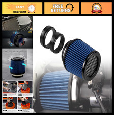 Universal Cold Air Intake Filter - 3 3.5 4 High Flow Clamp-on Cone - Blue
