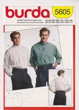 5605 BURDA - Tab Collar SHIRT - MENS Sz Chest 34.75 to 37.75"
