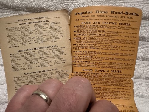 Beadle’s Dime Dialogues No. 27 Dime Novel 1880 - Picture 24 of 24