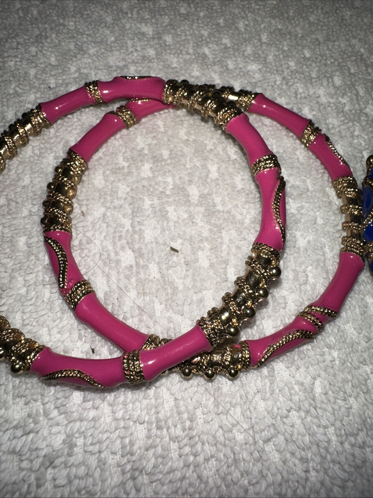 Vintg Set 5 Stackable Braclets Bangles Bright Col… - image 9