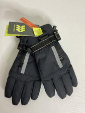 All In Motion Unisex Snow Sport Black Gloves For Kids Size 4-7