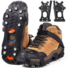 Crampons Ice Cleats for Shoes and Boots Silicone Stainless Steel Grippers Sho