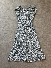 Reformation Floral Sun Dress - White/Blue - Women's Size 0