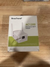 BrosTrend AC1200 WiFi to Ethernet Adapter 1200Mbps Dual Band Universal Wirele...