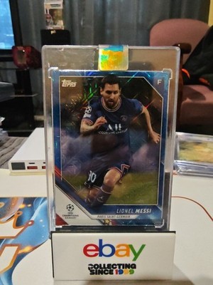 2021-22 Topps Chrome UEFA Japan Ed. MESSI Blue Mojo Bundle /75