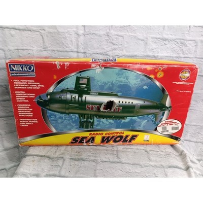 Nikko Sea Wolf RC Submarine 11501 Radio Control Grey Band 2 27.045MHz with Box