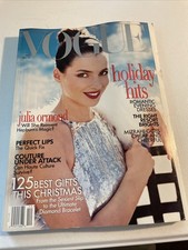 Vogue December 1995 Magazine Julia Ormond Cover. 90s Ads Clothing Perfume