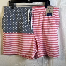 Chubbies Men's Swim Trunks XXL Red White & Blue USA Flag Patriotic Mesh Lined