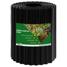 SnugNiture Corrugated Metal Lawn Edging 12in x 20ft Sturdy Landscape Border