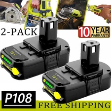 18V 3.0AH For Ryobi One Plus P103 18 Volt Lithium-ion High Capacity Battery New