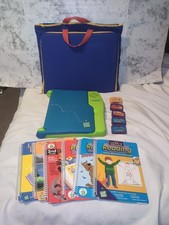 Leap Frog LeapPad Learning System Model 57  6 Books, Carrying Bag Tested WORKS
