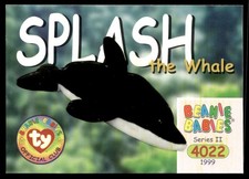 1999 Beanie Babies Series 2 Splash the Whale  #223