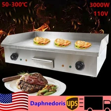 ??4400W 29" Commercial Electric Countertop Griddle Flat Top Grill Hot Plate BBQ