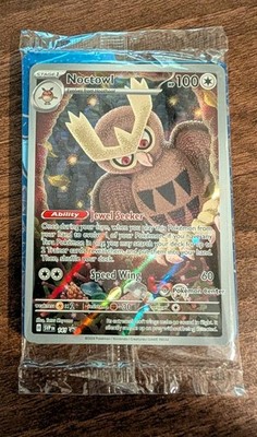 Noctowl SVP141 Stellar Crown Pokemon Center Stamped Promo SEALED