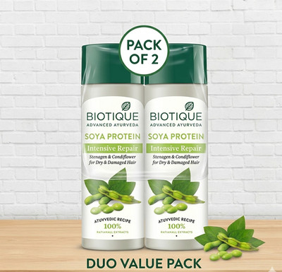 Biotique Bio Soya Protein Fresh Nourishing Shampoo & conditioner 190ml X 2
