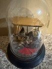 Vintage Gold Tone Peugeot 1892 Antique Car in Glass Dome Display Case Stunning! — photo 2