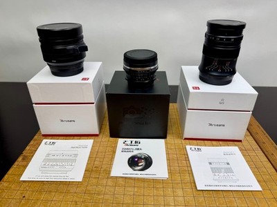 Trio of 7Artisans Fuji X Mount lens: 35 1.2, 50 0.95, 60 macro 2.8