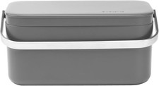Image of Brabantia 117541 Food Waste Caddy, Dark Grey, 12.7 x 22.1 x 10.7 cm