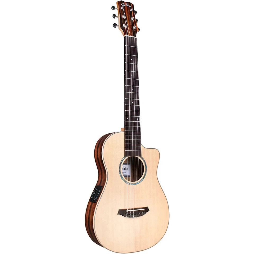 Cordoba Mini II EB-CE Mini Acoustic-Electric Guitar Natural 197881392505 RF - Image 3 of 4