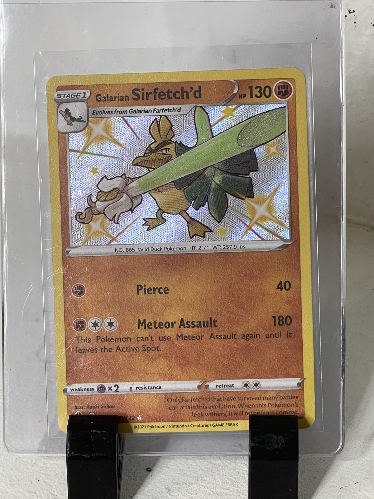 Galarian Sirfetch'd 263/190 S4a: Shiny Star V Holo (Japanese)
