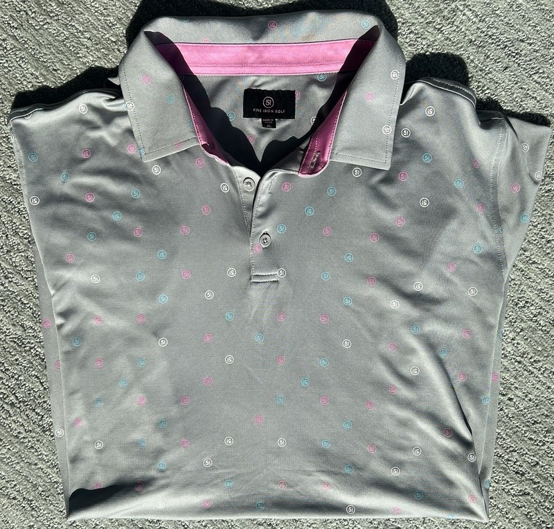 Five Iron Golf “The Icon Polo” Grey size X-Large (Men’s) SOLD OUT (Wash/wear)